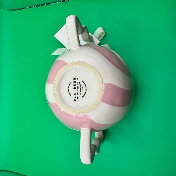 Rae Dunn / Jolly / Candy Cane / Peppermint Swirl mug / pink and white /NWT - Picture 3 of 3